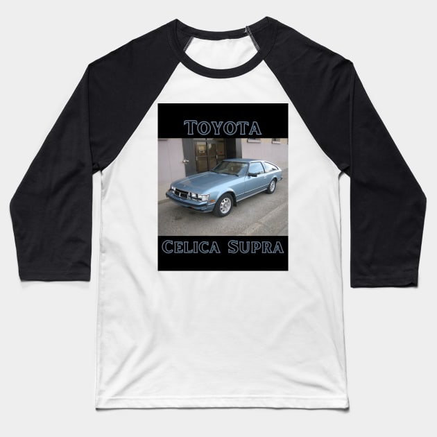 Toyota Celica Supra A50 - Blue Design Baseball T-Shirt by Trevor1984